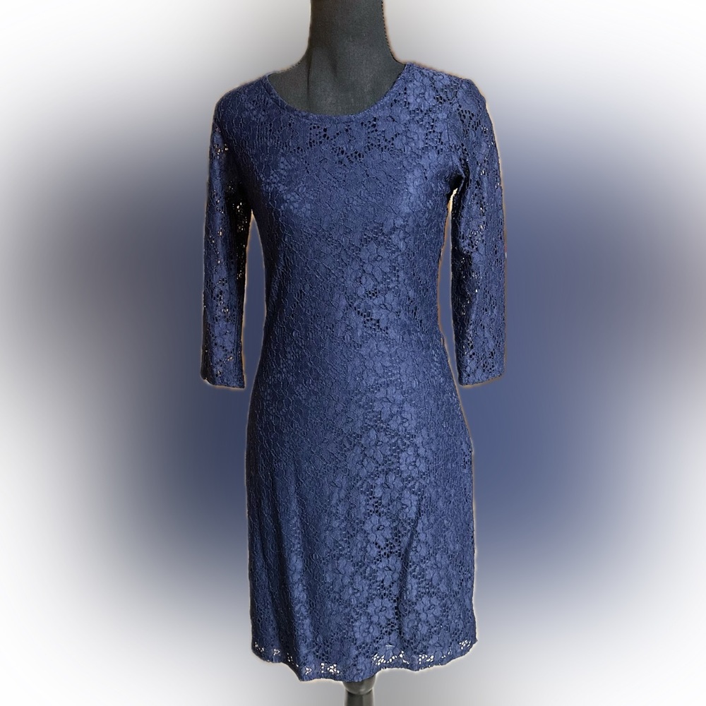 Twik - Navy Blue Lace Dress